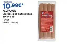 Costco CAMPOFRIO Saucisses de bœuf spéciales hot-dog offre