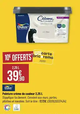 Bricorama Dulux Peinture crème de couleur offre