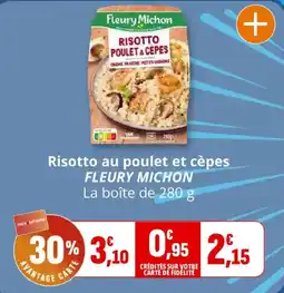 Coccinelle Supermarché FLEURY MICHLON Risotto au poulet et cèpes offre
