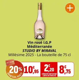 Coccinelle Supermarché STUDIO BY MIRAVAL Vin rosé I.G.P. Méditerranée offre