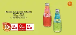 Coccinelle Supermarché HAPPY BASIL Boisson aux graines de basilic offre