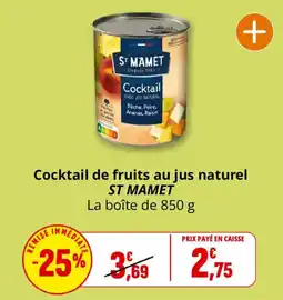 Coccinelle Supermarché ST MAMET Cocktail de fruits au jus naturel offre