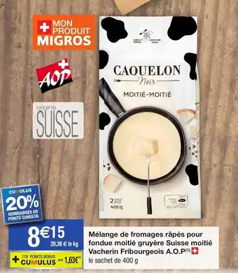 Migros Mélange de fromages râpés pour offre