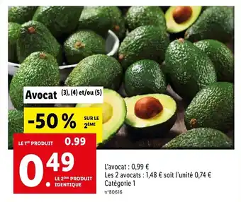 Lidl Avocat offre