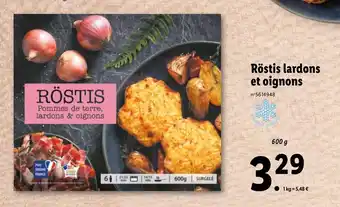 Lidl Röstis lardons et oignons offre