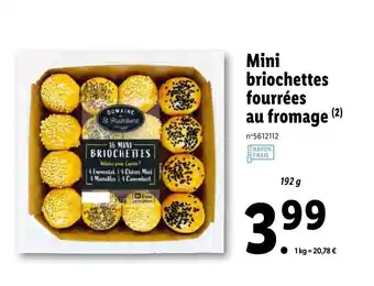 Lidl Mini briochettes fourrées au fromage offre