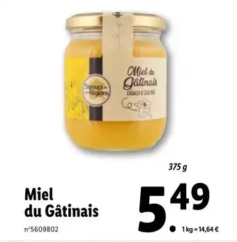 Lidl Miel du gâtinais offre