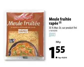 Lidl Meule fruitée rapée offre