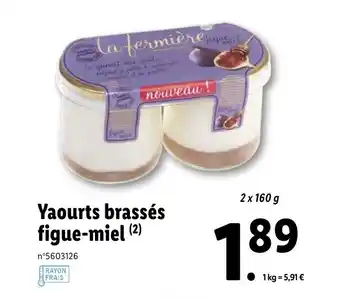 Lidl Yaourts brassés figue-miel offre