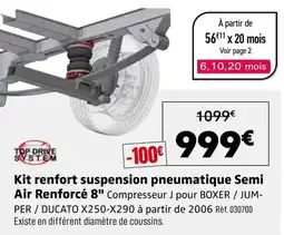 Narbonne accessoires TOP DRIVE SYSTEM Kit renfort suspension pneumatique Semi Air Renforcé 8" Compresseur J offre