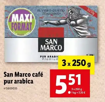 Lidl San marco café pur arabica offre