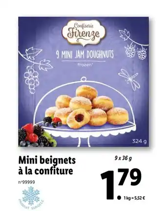 Lidl Mini beignets à la confiture offre