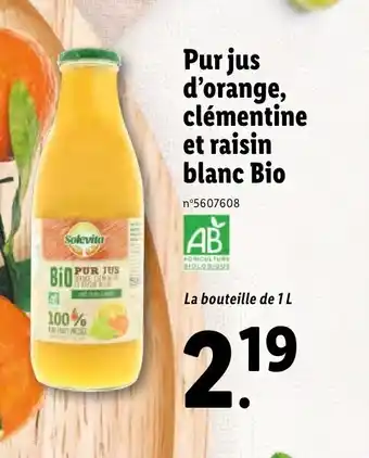 Lidl Pur jus d'orange offre