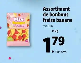 Lidl Assortiment de bonbons fraise banane offre
