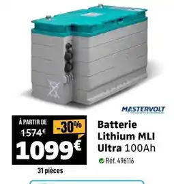 Narbonne accessoires MASTERVOLT Batterie Lithium MLI Ultra 100Ah offre