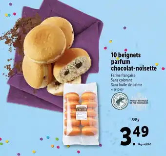 Lidl 10 Beignets parfum chocolat-noisette offre