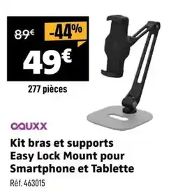 Narbonne accessoires CAUXX Kit bras et supports Easy Lock Mount pour Smartphone et Tablette offre