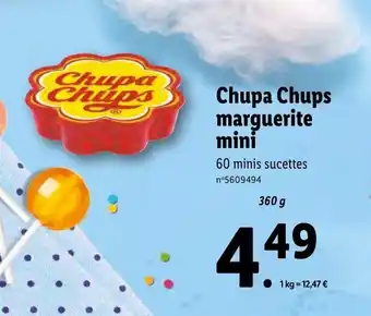 Lidl Chupa chups marguerite mini offre