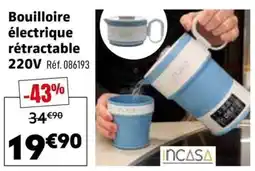 Narbonne accessoires INCASA Bouilloire électrique rétractable offre