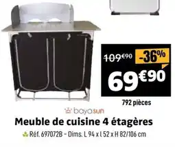 Narbonne accessoires baya sun Meuble de cuisine 4 étagères offre