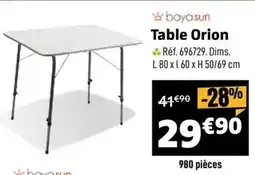 Narbonne accessoires baya sun Table Orion offre