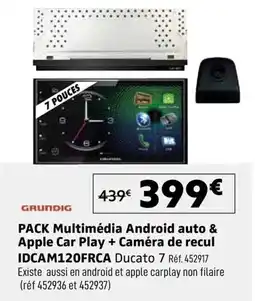 Narbonne accessoires GRUNDIG PACK Multimédia Android auto & Apple Car Play + Caméra de recul offre