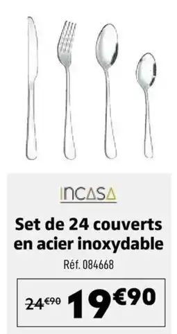 Narbonne accessoires INCASA Set de 24 couverts en acier inoxydable offre