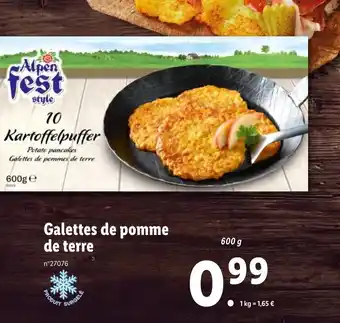 Lidl Galettes de pomme de terre offre