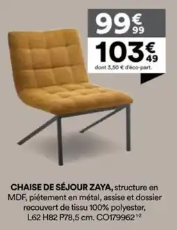 BUT Chaise de séjour zaya offre