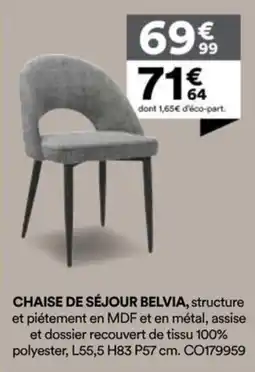 BUT BELVIA CHAISE DE SÉJOUR offre