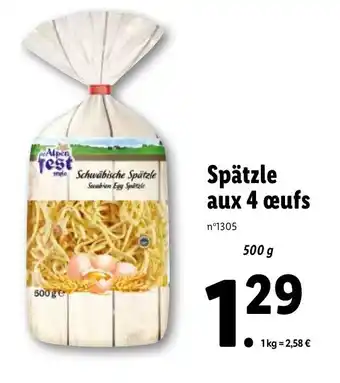 Lidl Spätzle aux 4 œufs offre