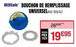 Narbonne accessoires HEOSafe BOUCHON DE REMPLISSAGE UNIVERSEL offre