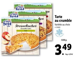 Lidl Tarte au crumble offre