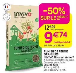 Delbard Invivo nous on sème fumier de ferme granulés invivo nous on sème offre