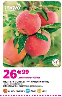 Delbard Invivo nous on sème fruitiers gobelet invivo nous on sème offre