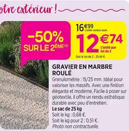 Delbard Gravier en marbre roulé offre