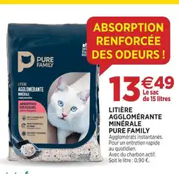 Delbard Pure family litière agglomérante minérale pure family offre