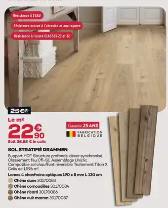 Sol stratifié drammen