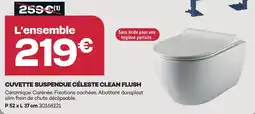 Gedimat Cuvette suspendue celeste clean flush offre