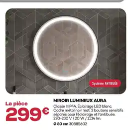 Gedimat Miroir lumineux aura offre