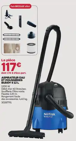 Gedimat Aspirateur eau et poussières buddy ii 12 l offre