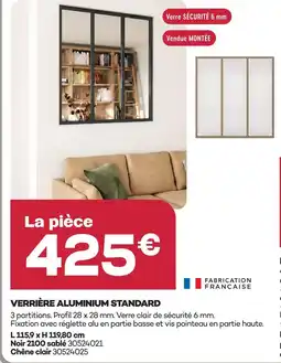 Gedimat Verrière aluminium standard offre