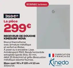 Gedimat Kinedo receveur de douche kinesurf nova offre