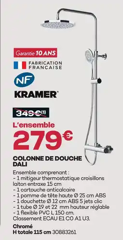 Gedimat Kramer colonne de douche dali offre