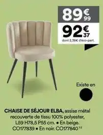 BUT Elba - chaise de séjour offre