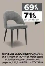 BUT Chaise de séjour belvia offre