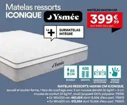 BUT Matelas ressorts 140x190 cm iconique offre