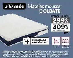BUT Matelas mousse 140x190 cm offre
