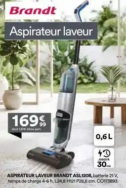 BUT Brandt - aspirateur laveur as,120b, batterie offre