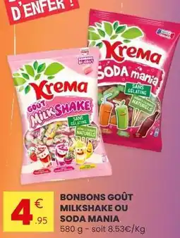 Stokomani Krema - bonbons goût milkshake ou soda mania offre